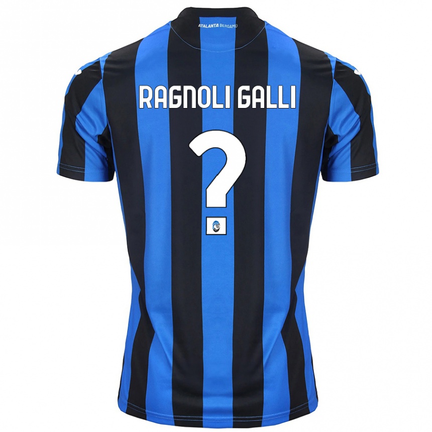 Enfant Football Maillot Federico Ragnoli Galli #0 Bleu Noir Tenues Domicile 2024/25