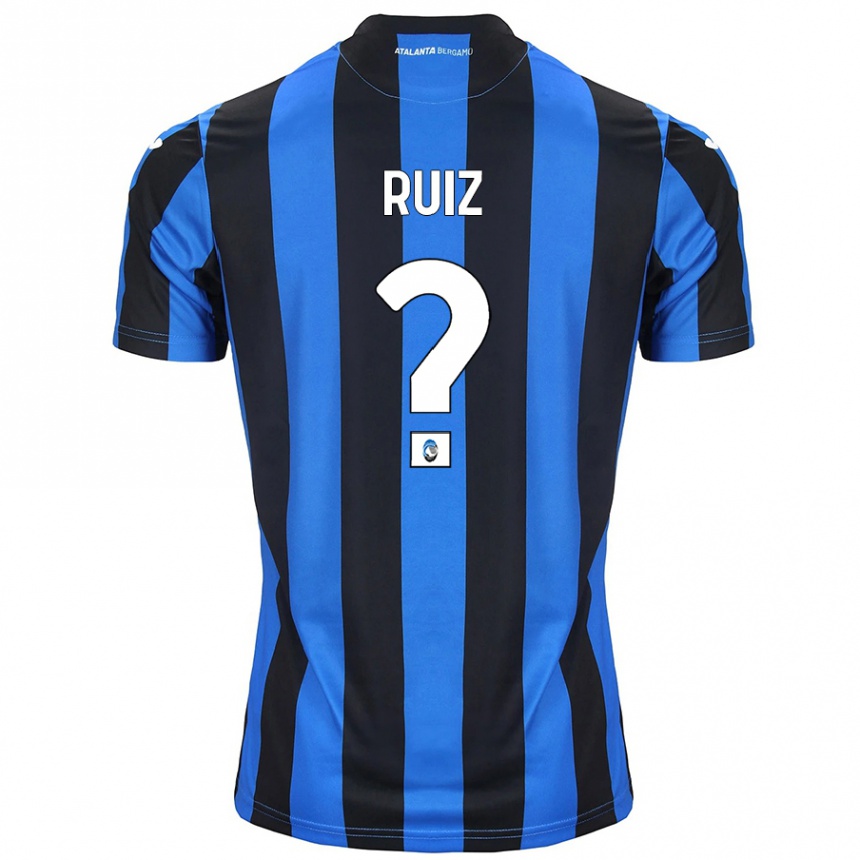 Enfant Football Maillot Gerard Ruiz #0 Bleu Noir Tenues Domicile 2024/25