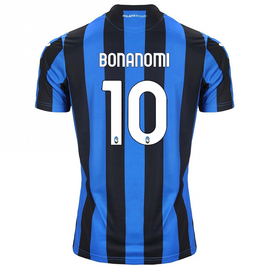 Enfant Football Maillot Andrea Bonanomi #10 Bleu Noir Tenues Domicile 2024/25