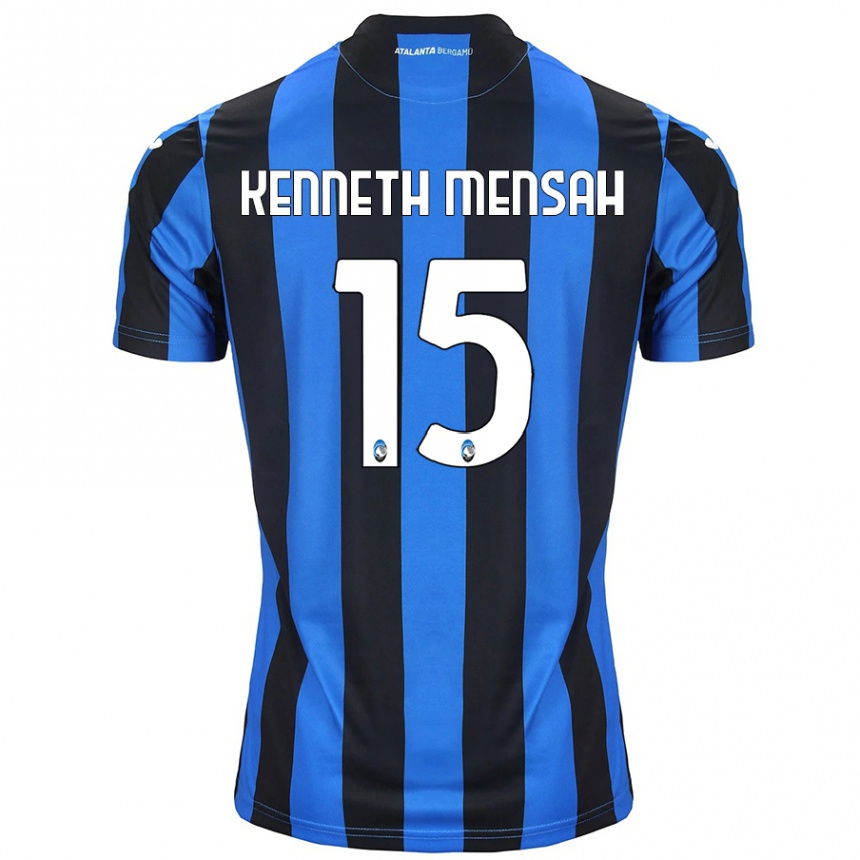 Enfant Football Maillot Anthony Kenneth Mensah #15 Bleu Noir Tenues Domicile 2024/25