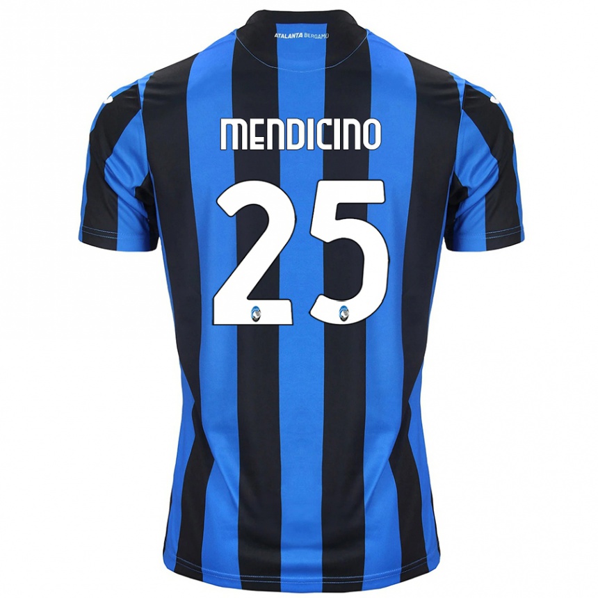 Enfant Football Maillot Leonardo Mendicino #25 Bleu Noir Tenues Domicile 2024/25