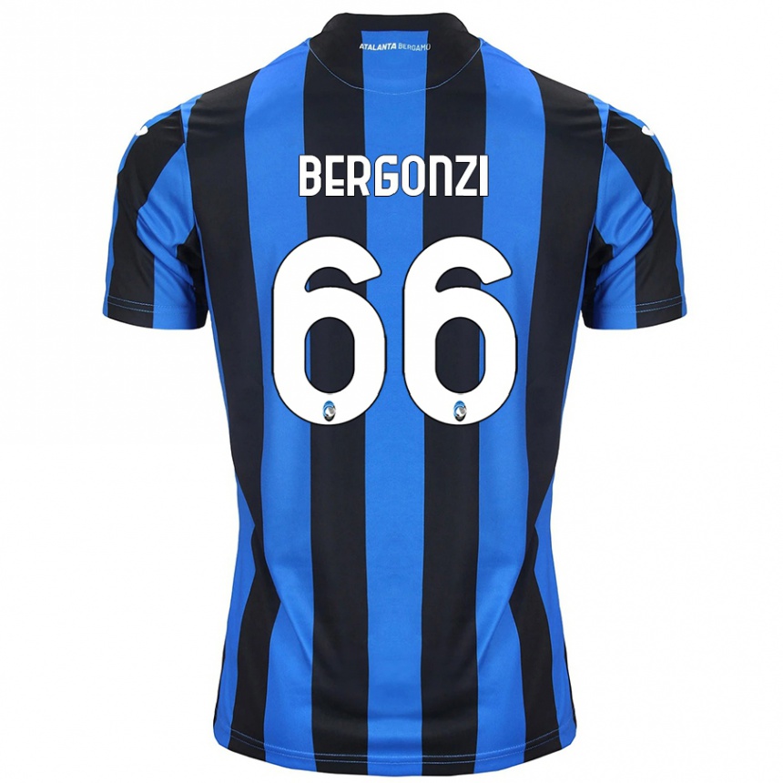 Enfant Football Maillot Federico Bergonzi #66 Bleu Noir Tenues Domicile 2024/25