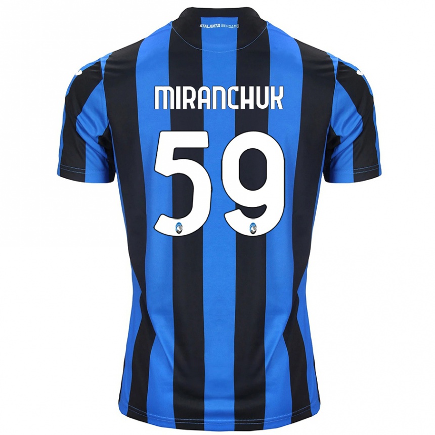 Enfant Football Maillot Aleksey Miranchuk #59 Bleu Noir Tenues Domicile 2024/25