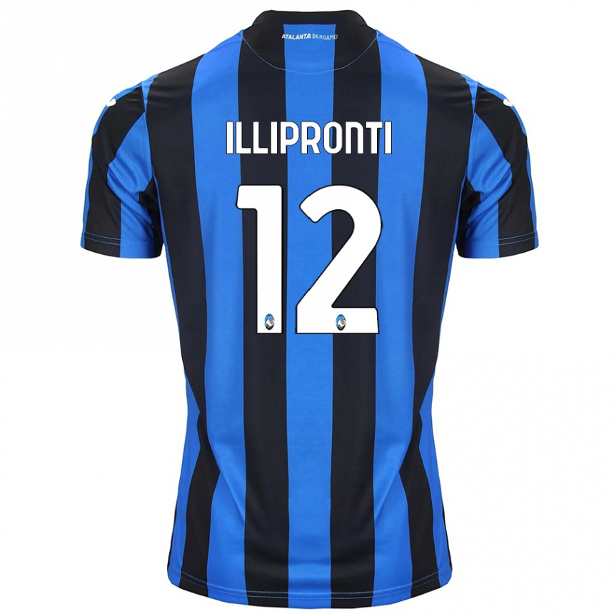 Enfant Football Maillot Filippo Illipronti #12 Bleu Noir Tenues Domicile 2024/25