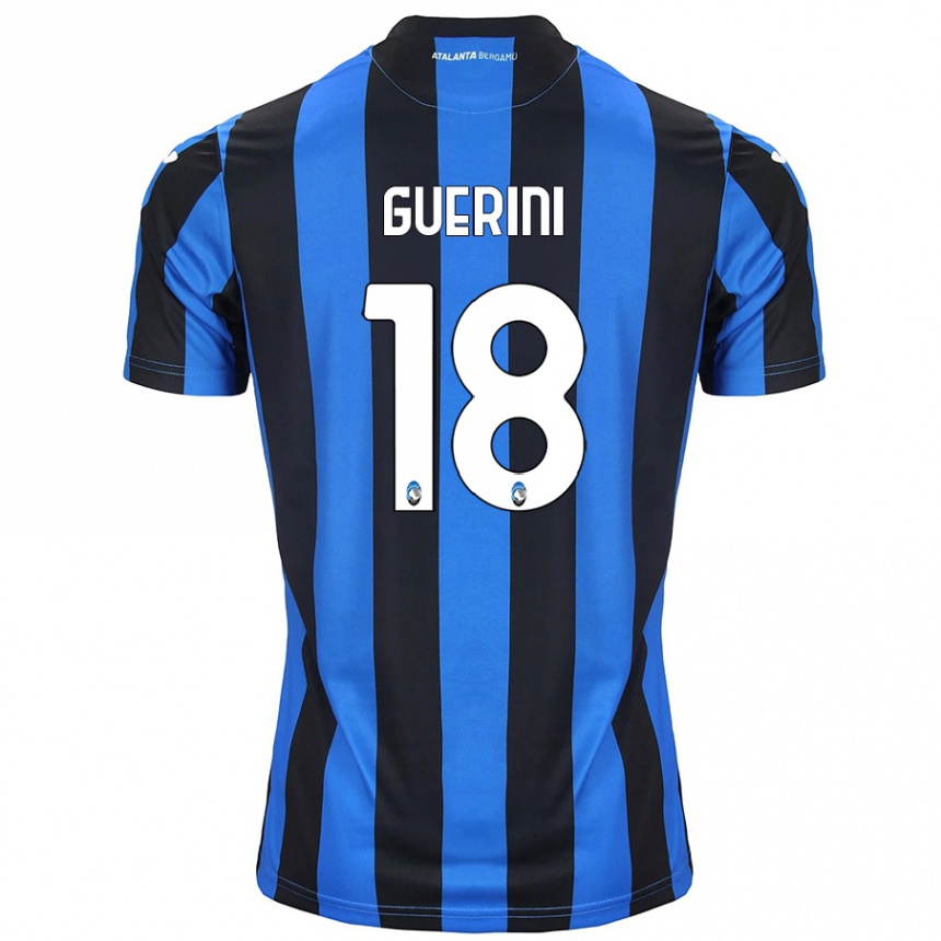 Enfant Football Maillot Alessio Guerini #18 Bleu Noir Tenues Domicile 2024/25