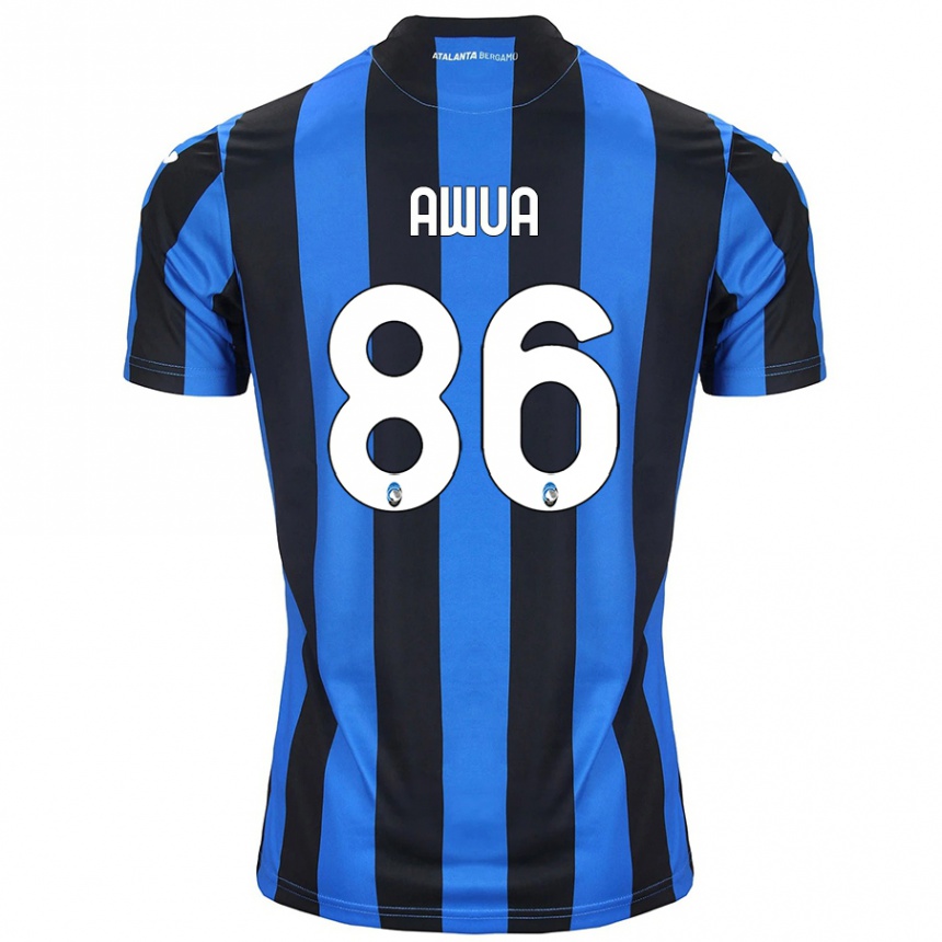 Enfant Football Maillot Theophilus Awua #86 Bleu Noir Tenues Domicile 2024/25