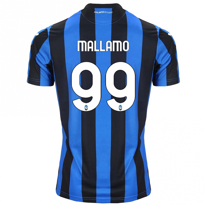 Enfant Football Maillot Alessandro Mallamo #99 Bleu Noir Tenues Domicile 2024/25