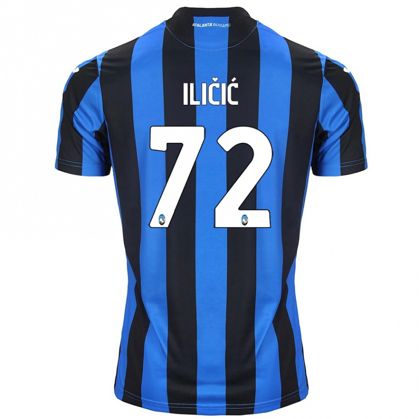 Enfant Football Maillot Josip Ilicic #72 Bleu Noir Tenues Domicile 2024/25