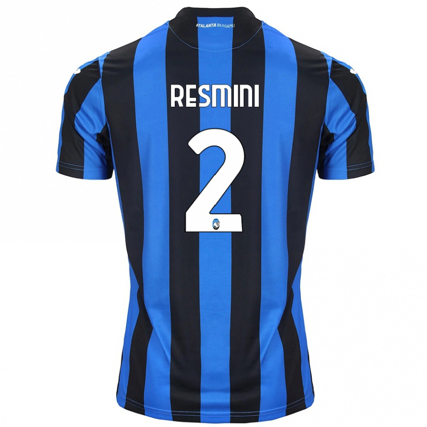 Enfant Football Maillot Martina Resmini #2 Bleu Noir Tenues Domicile 2024/25