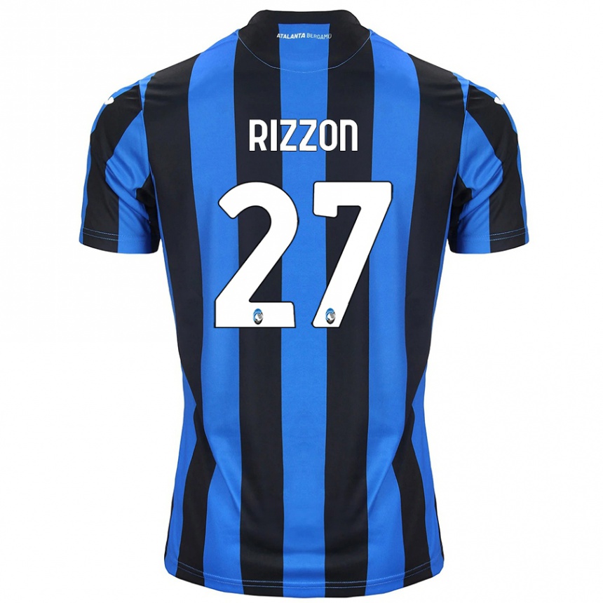 Enfant Football Maillot Giulia Rizzon #27 Bleu Noir Tenues Domicile 2024/25