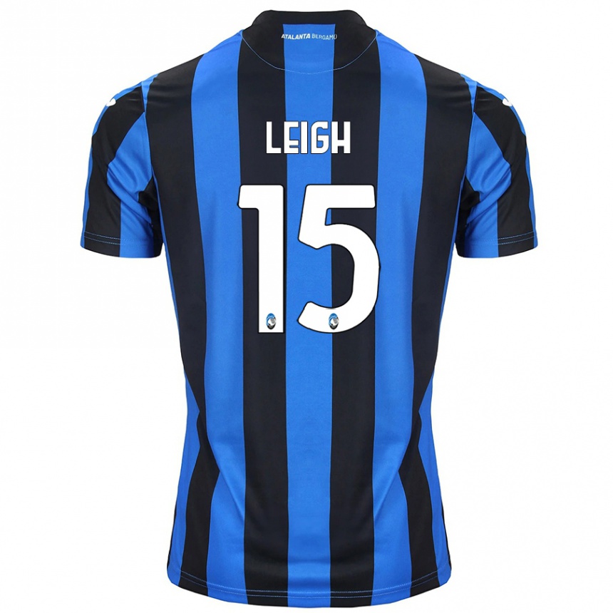 Enfant Football Maillot Adrienne Leigh #15 Bleu Noir Tenues Domicile 2024/25