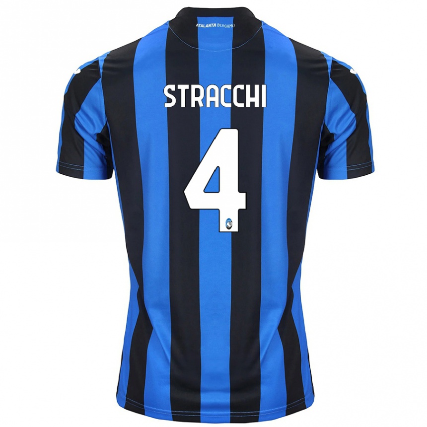 Enfant Football Maillot Daniela Stracchi #4 Bleu Noir Tenues Domicile 2024/25