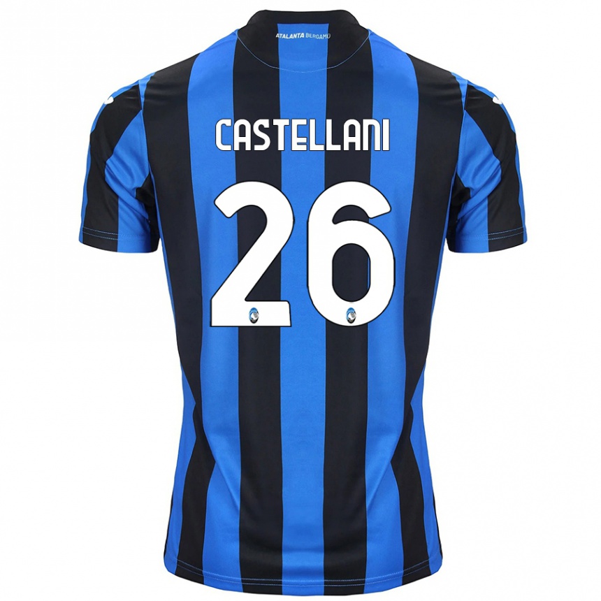 Enfant Football Maillot Eleonora Castellani #26 Bleu Noir Tenues Domicile 2024/25