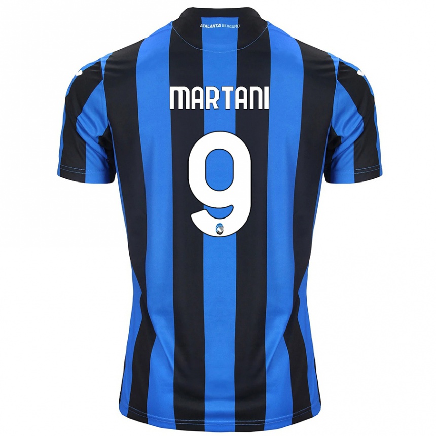 Enfant Football Maillot Alice Martani #9 Bleu Noir Tenues Domicile 2024/25