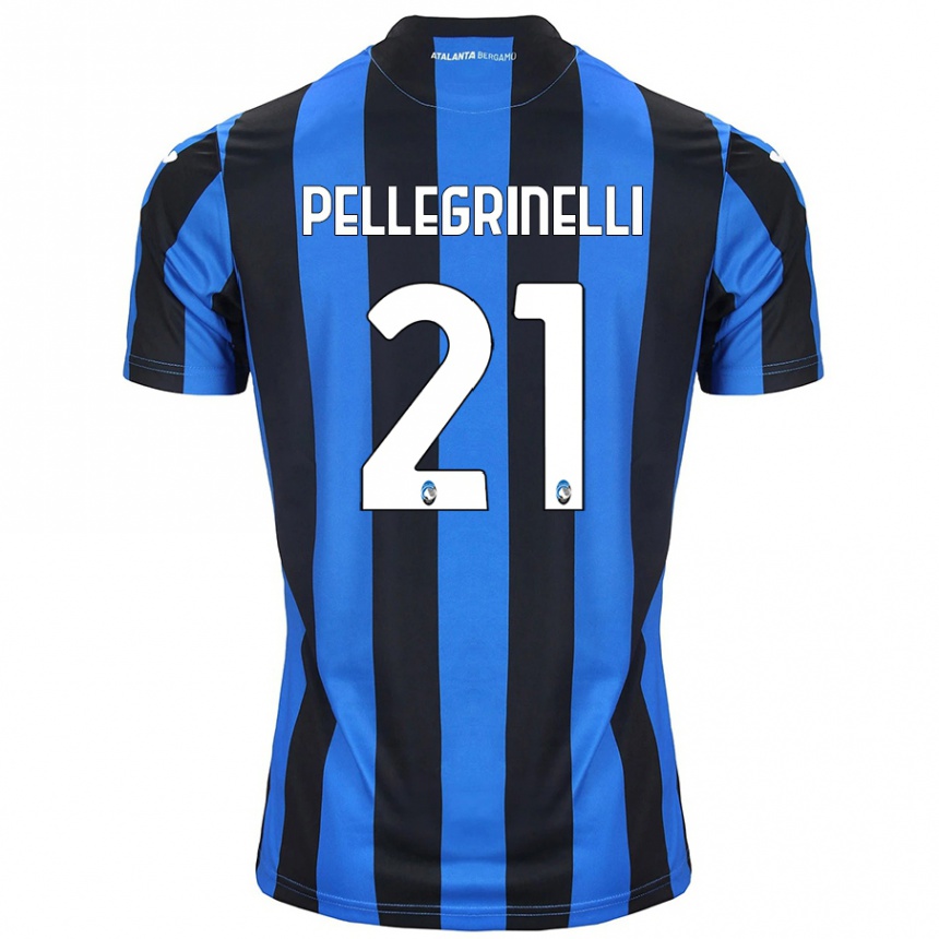 Enfant Football Maillot Giorgia Pellegrinelli #21 Bleu Noir Tenues Domicile 2024/25