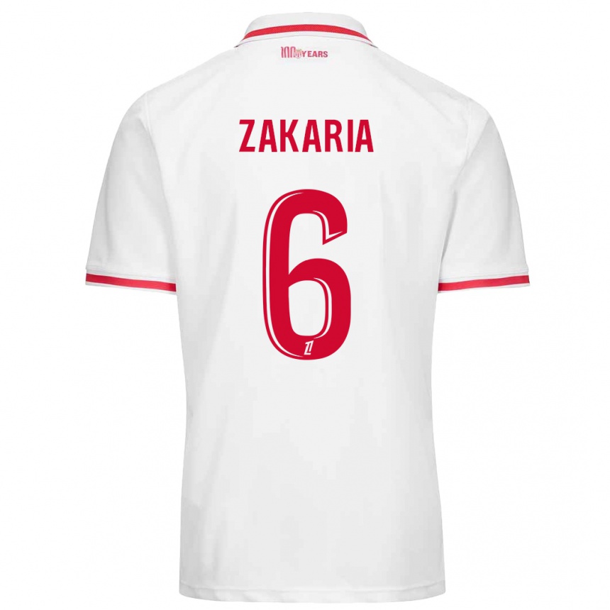 Enfant Football Maillot Denis Zakaria #6 Blanc Rouge Tenues Domicile 2024/25