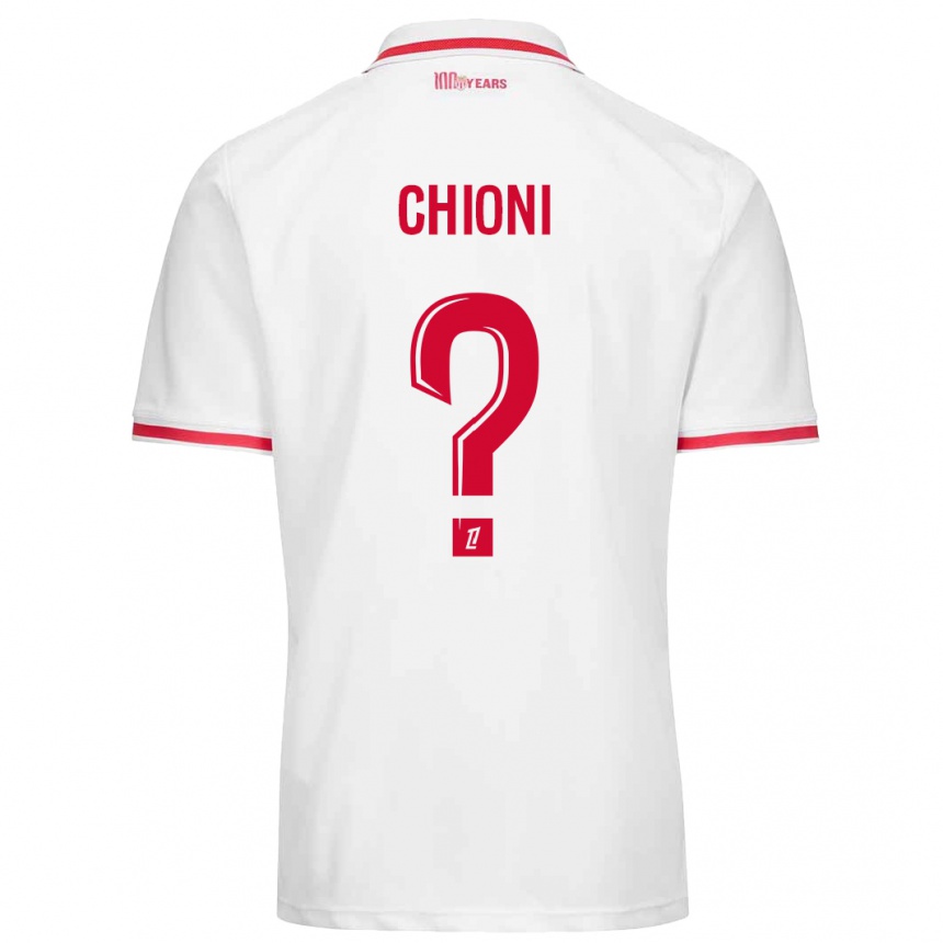 Enfant Football Maillot Tristan Chioni #0 Blanc Rouge Tenues Domicile 2024/25