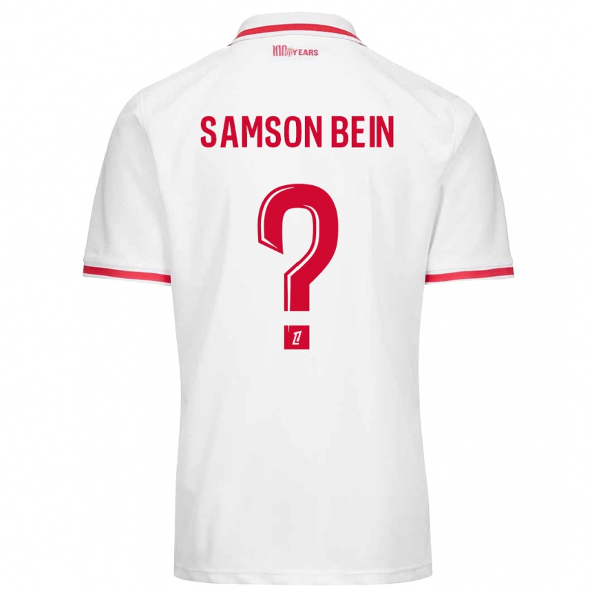 Enfant Football Maillot Sirak Samson Bein #0 Blanc Rouge Tenues Domicile 2024/25