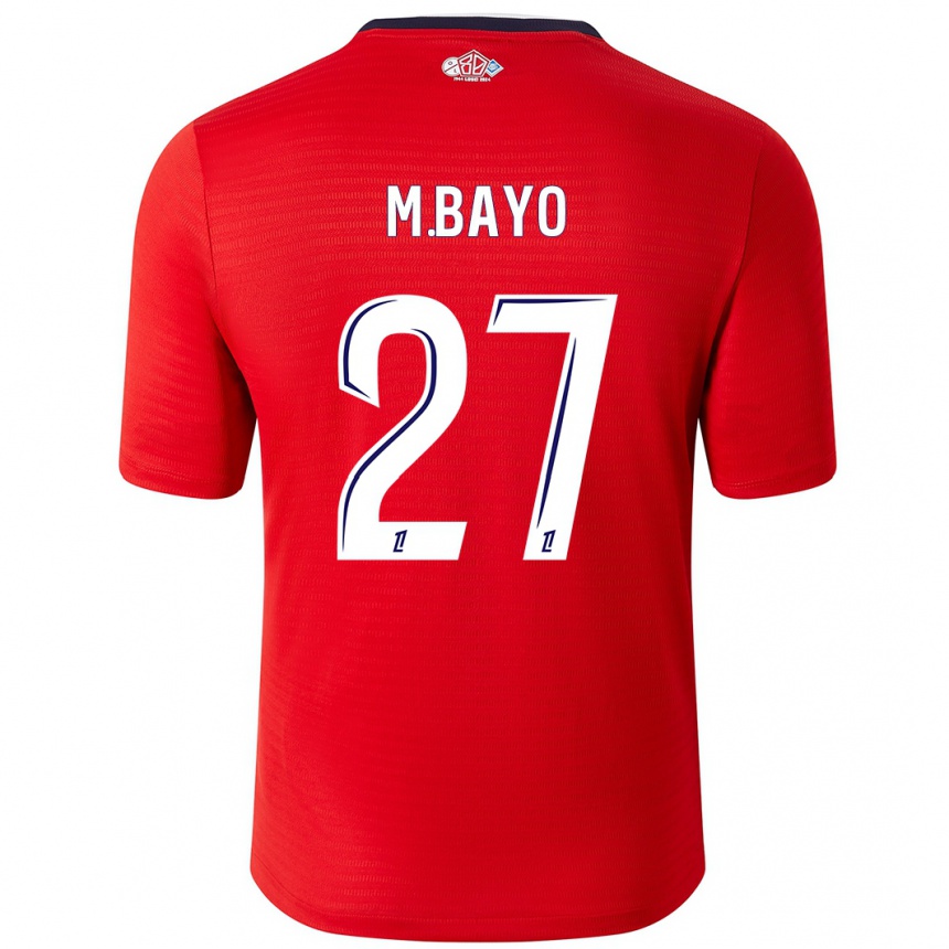 Enfant Football Maillot Mohamed Bayo #27 Rouge Blanc Tenues Domicile 2024/25