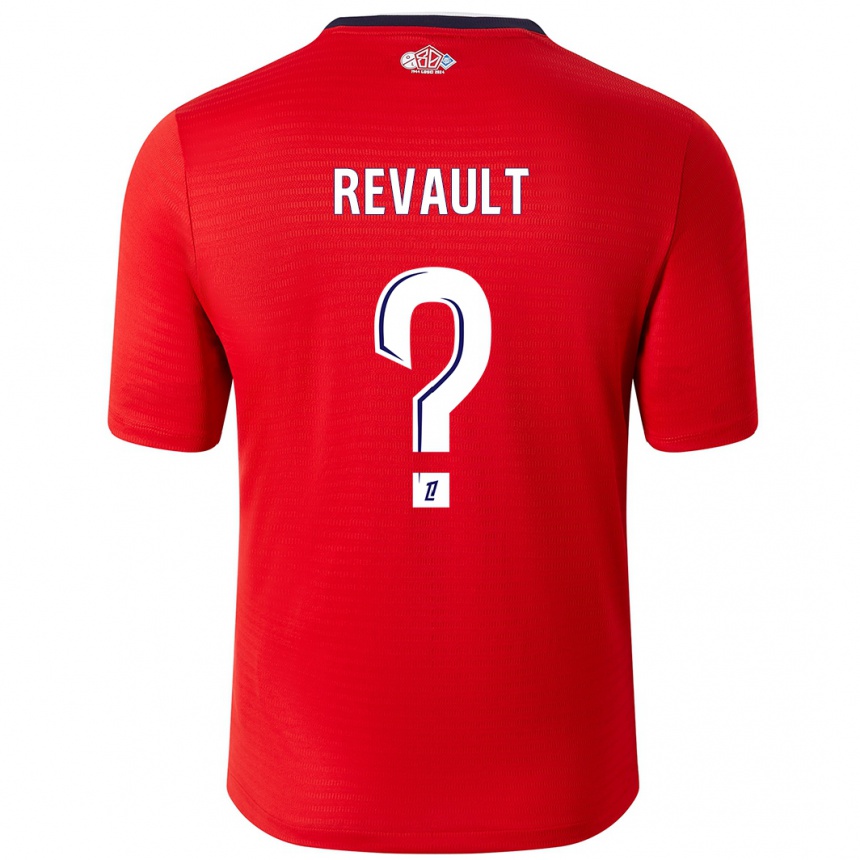 Enfant Football Maillot Joris Revault #0 Rouge Blanc Tenues Domicile 2024/25