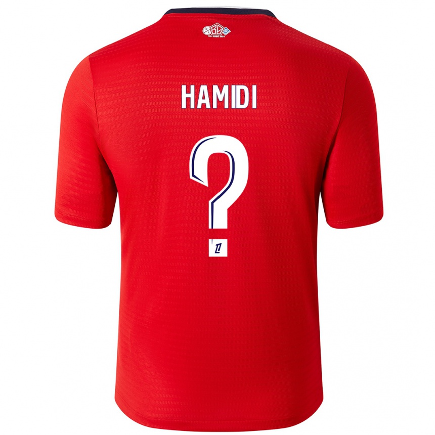 Enfant Football Maillot Kamel Hamidi #0 Rouge Blanc Tenues Domicile 2024/25