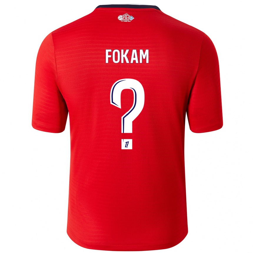 Enfant Football Maillot Ulrich Fokam #0 Rouge Blanc Tenues Domicile 2024/25