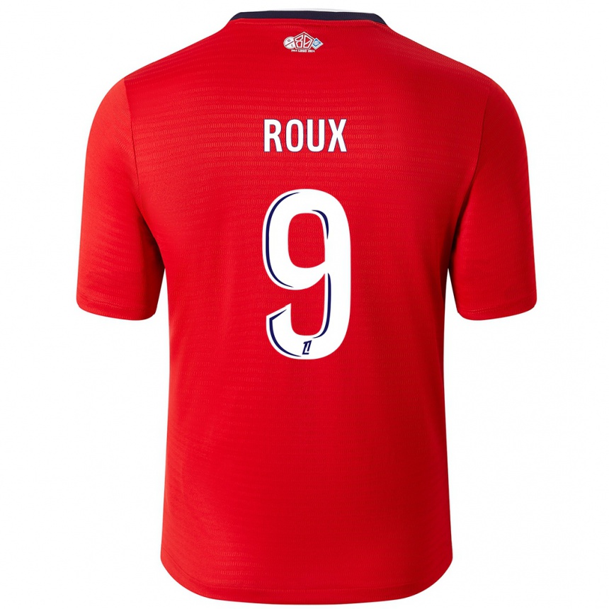 Enfant Football Maillot Danielle Roux #9 Rouge Blanc Tenues Domicile 2024/25