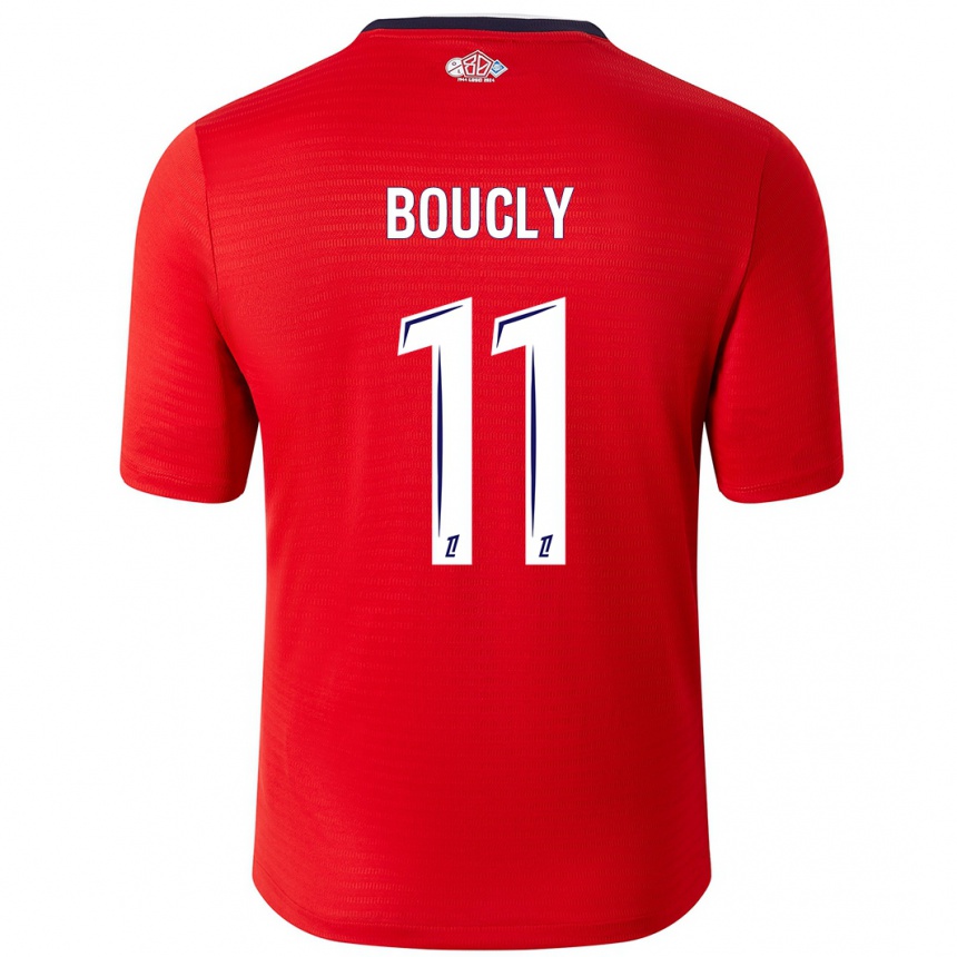 Enfant Football Maillot Maïté Boucly #11 Rouge Blanc Tenues Domicile 2024/25