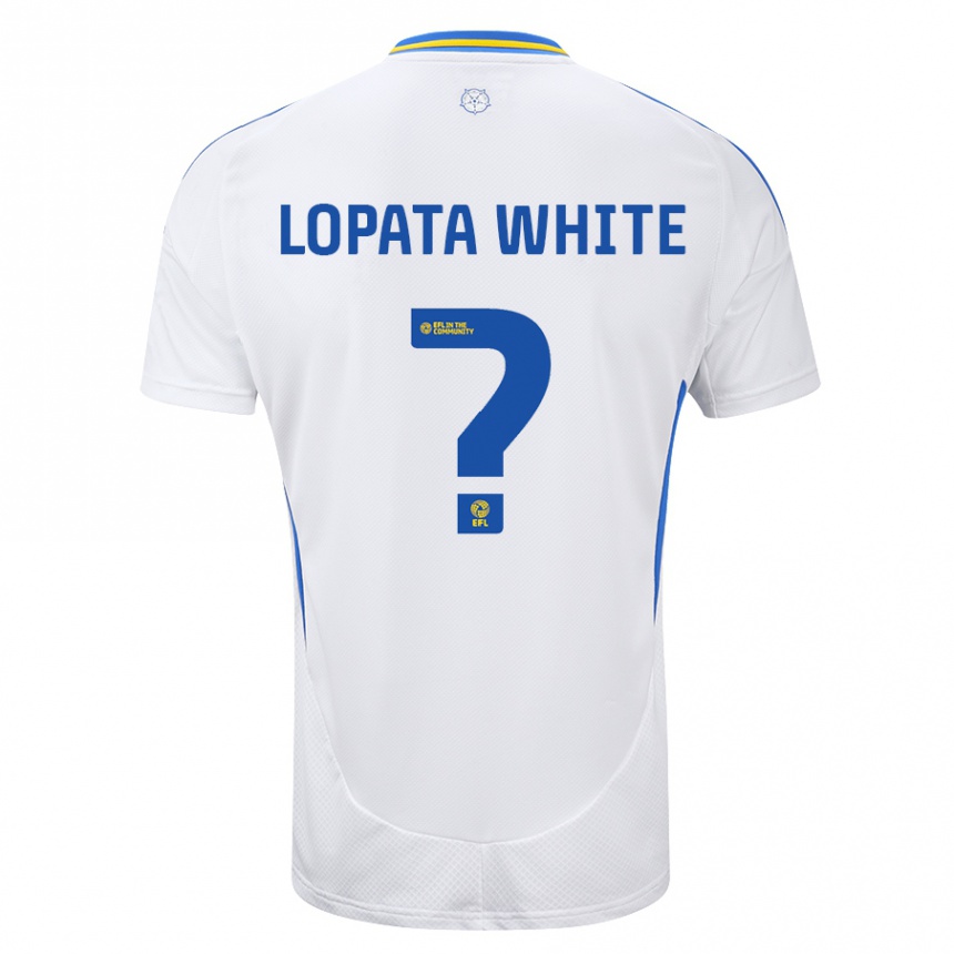 Enfant Football Maillot Reuben Lopata-White #0 Blanc Bleu Tenues Domicile 2024/25