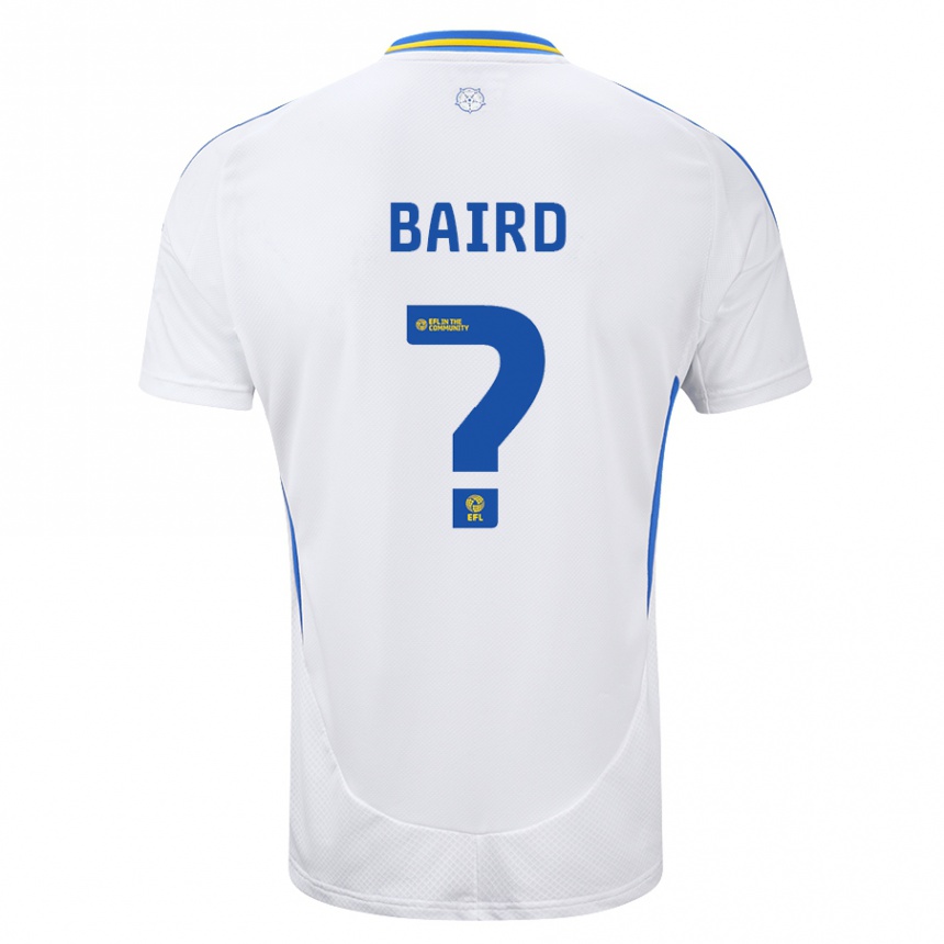 Enfant Football Maillot Alex Baird #0 Blanc Bleu Tenues Domicile 2024/25