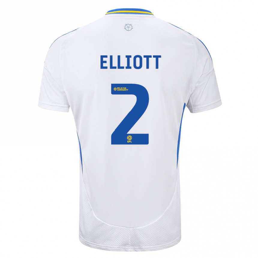 Enfant Football Maillot Izzy Elliott #2 Blanc Bleu Tenues Domicile 2024/25