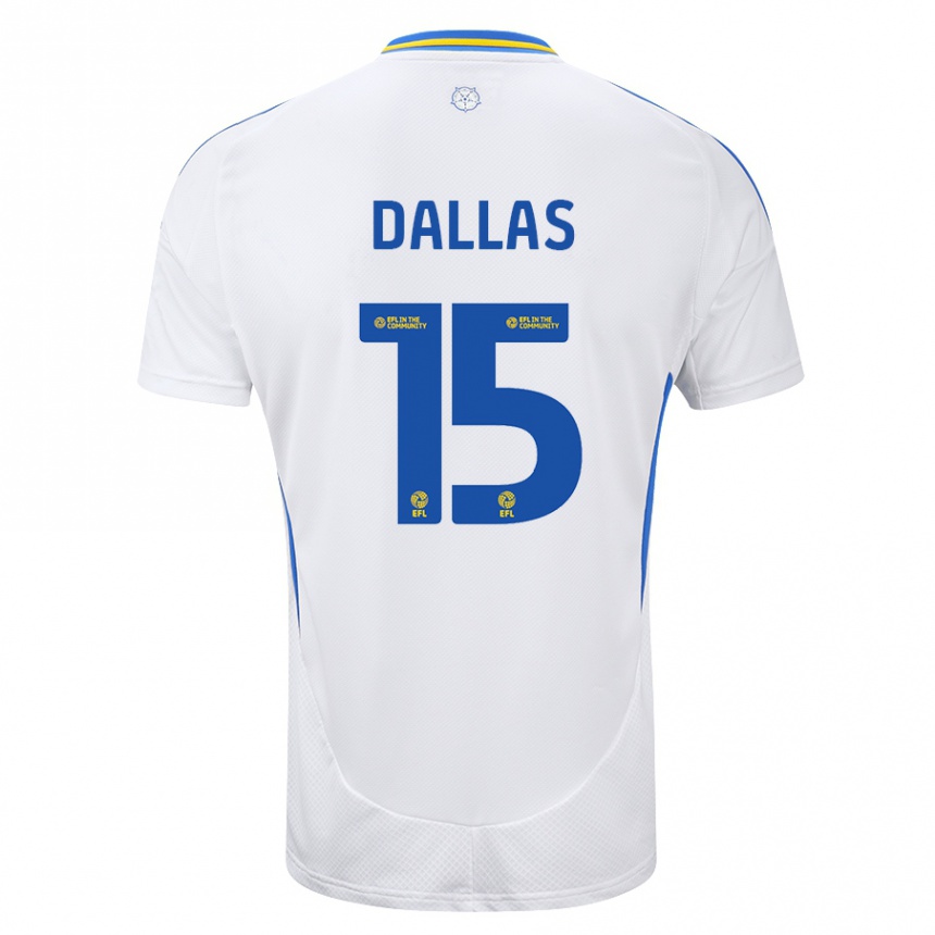 Enfant Football Maillot Stuart Dallas #15 Blanc Bleu Tenues Domicile 2024/25