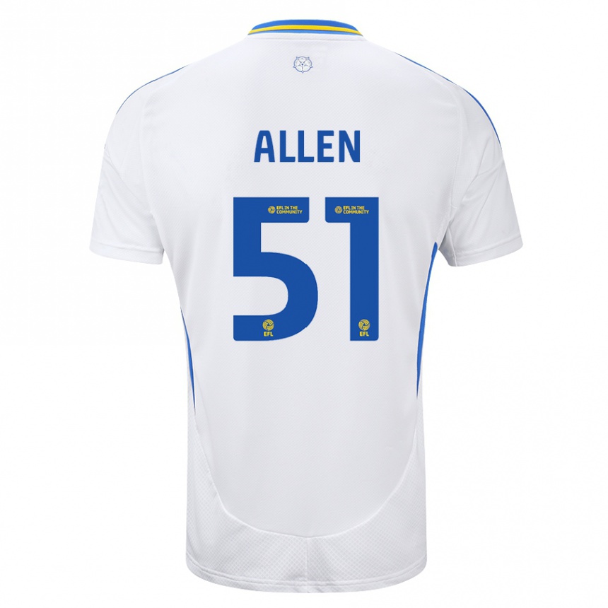 Enfant Football Maillot Charlie Allen #51 Blanc Bleu Tenues Domicile 2024/25