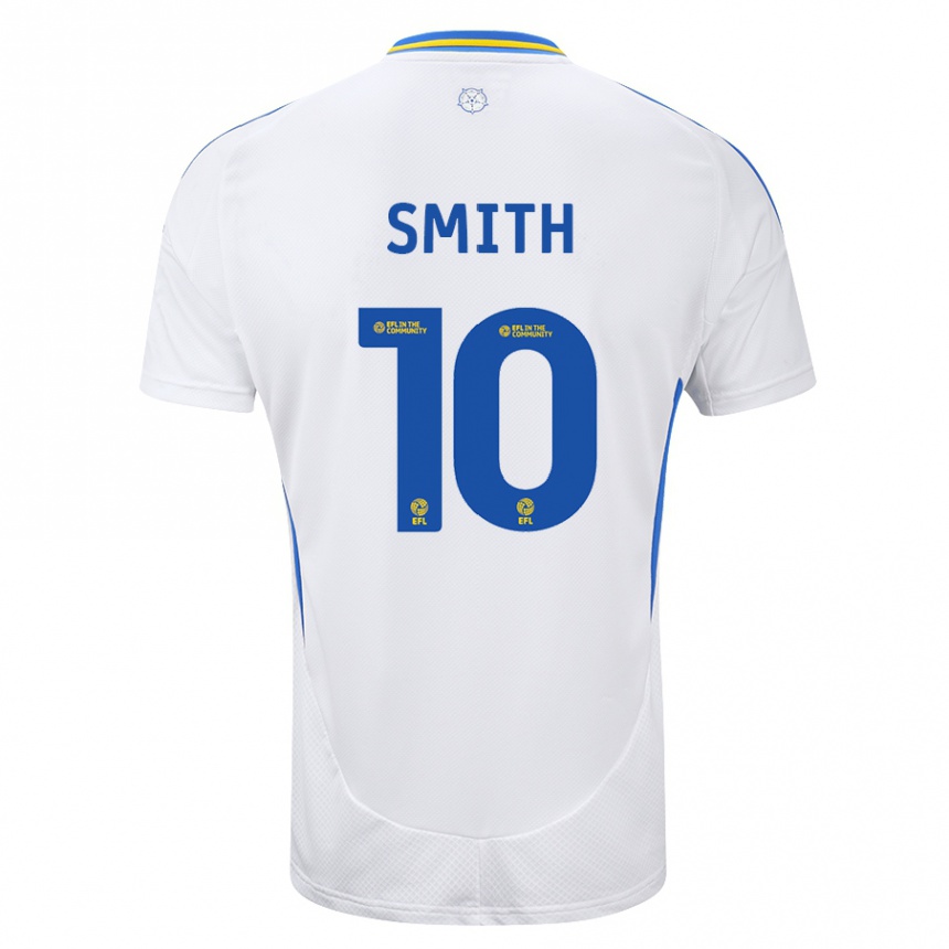 Enfant Football Maillot Kathryn Smith #10 Blanc Bleu Tenues Domicile 2024/25