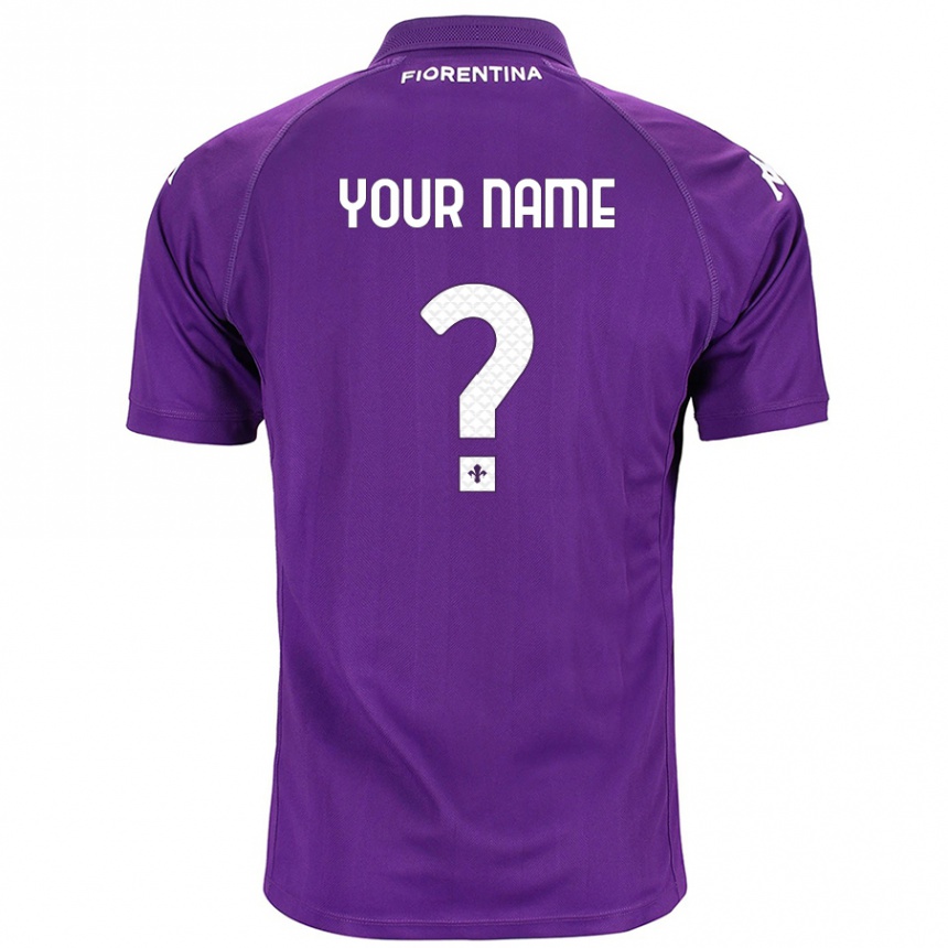 Enfant Football Maillot Votre Nom #0 Violet Tenues Domicile 2024/25