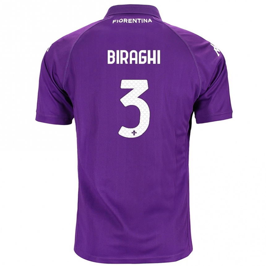 Enfant Football Maillot Cristiano Biraghi #3 Violet Tenues Domicile 2024/25