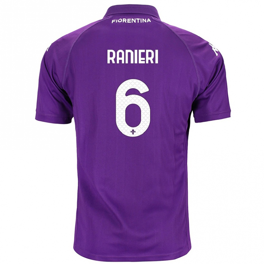 Enfant Football Maillot Luca Ranieri #6 Violet Tenues Domicile 2024/25