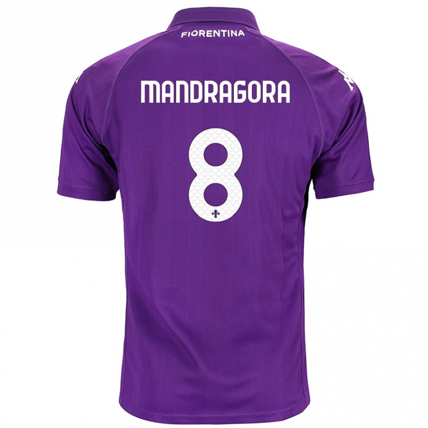 Enfant Football Maillot Rolando Mandragora #8 Violet Tenues Domicile 2024/25