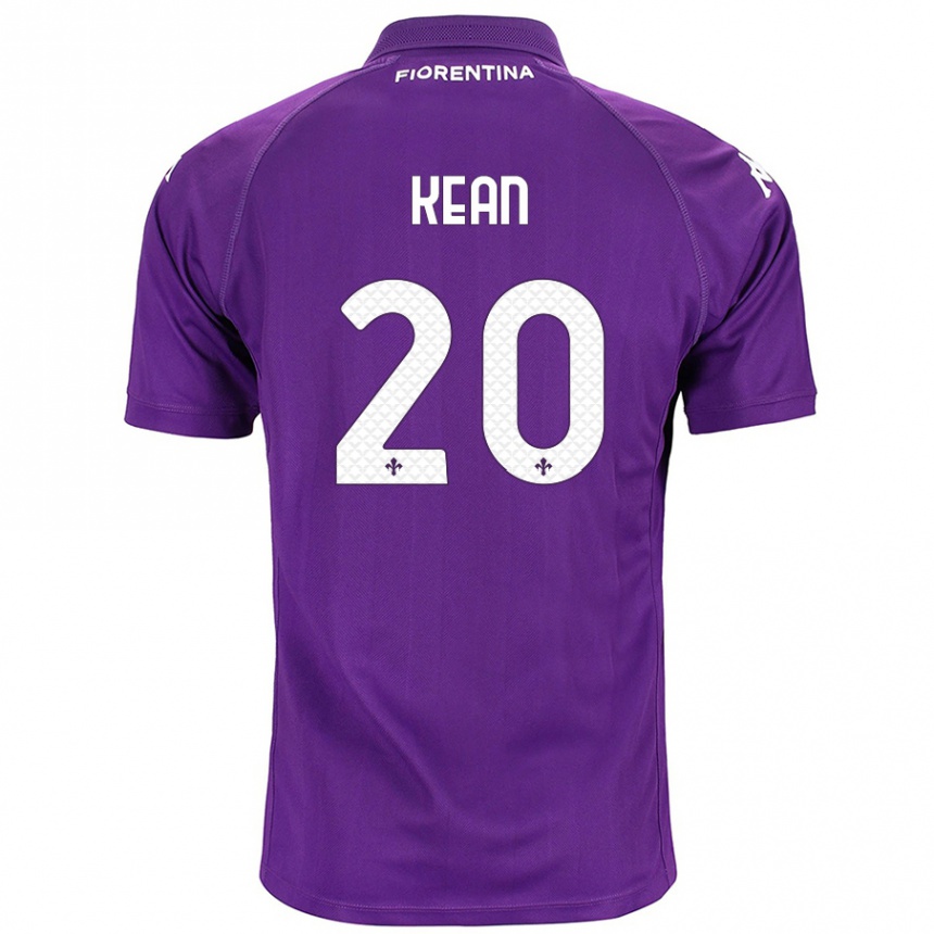 Enfant Football Maillot Moise Kean #20 Violet Tenues Domicile 2024/25