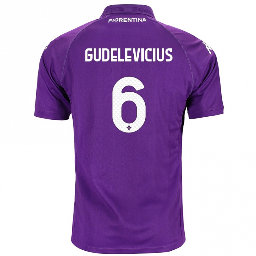 Enfant Football Maillot Ernestas Gudelevicius #6 Violet Tenues Domicile 2024/25