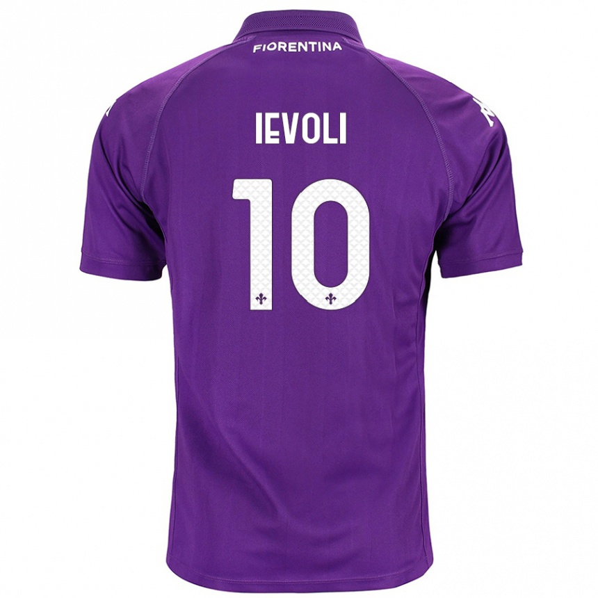 Enfant Football Maillot Mattia Ievoli #10 Violet Tenues Domicile 2024/25