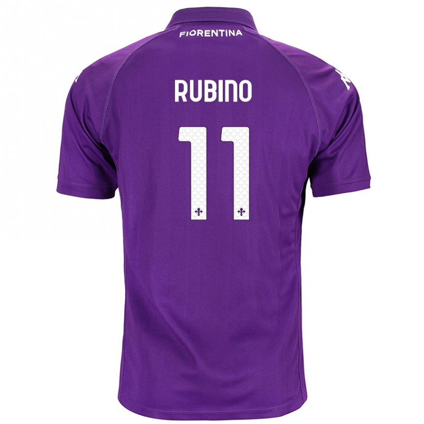 Enfant Football Maillot Tommaso Rubino #11 Violet Tenues Domicile 2024/25