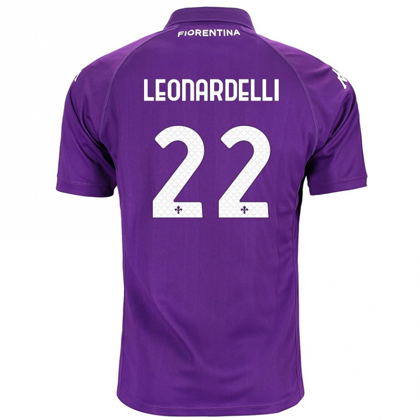 Enfant Football Maillot Pietro Leonardelli #22 Violet Tenues Domicile 2024/25