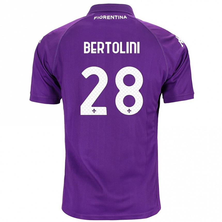 Enfant Football Maillot Gabriele Bertolini #28 Violet Tenues Domicile 2024/25