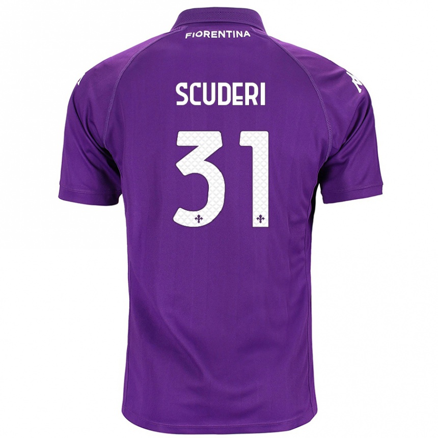 Enfant Football Maillot Giulio Scuderi #31 Violet Tenues Domicile 2024/25