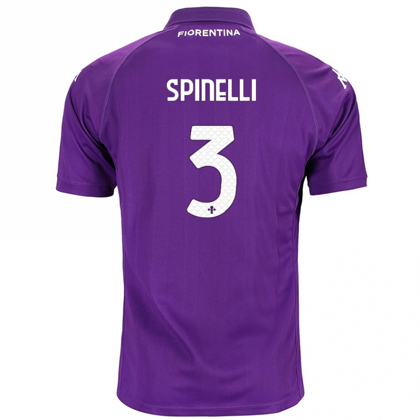 Enfant Football Maillot Giorgia Spinelli #3 Violet Tenues Domicile 2024/25