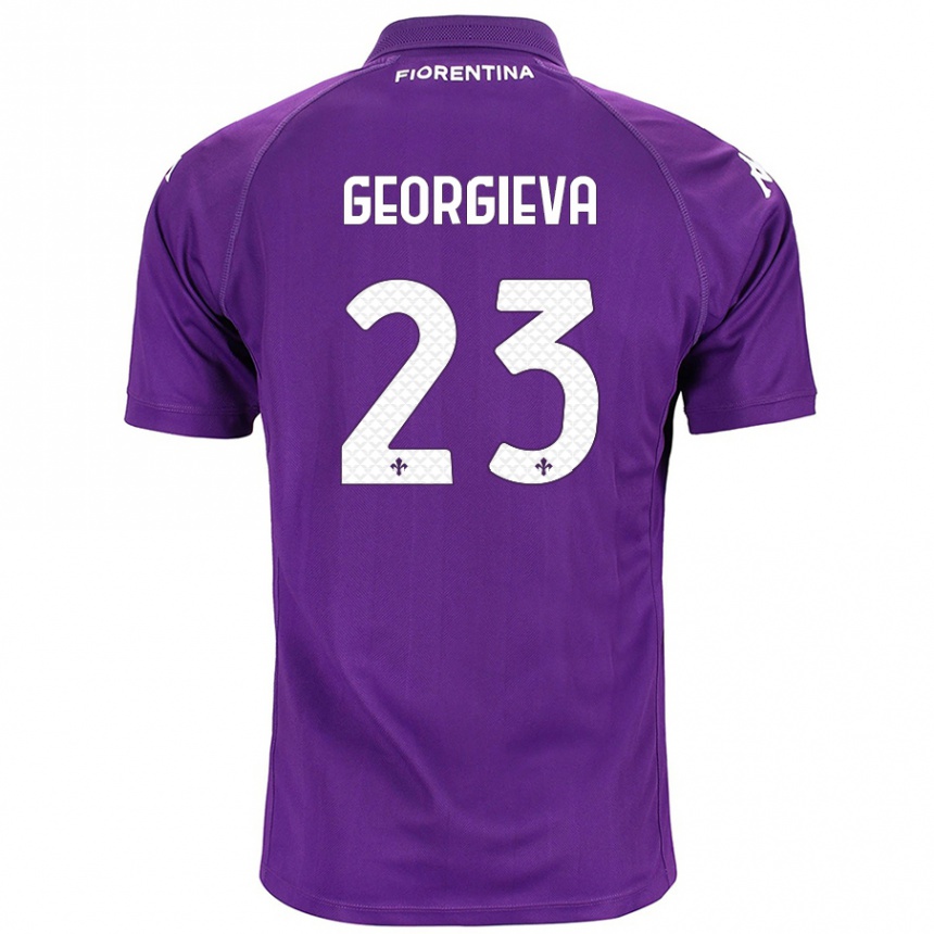 Enfant Football Maillot Marina Georgieva #23 Violet Tenues Domicile 2024/25