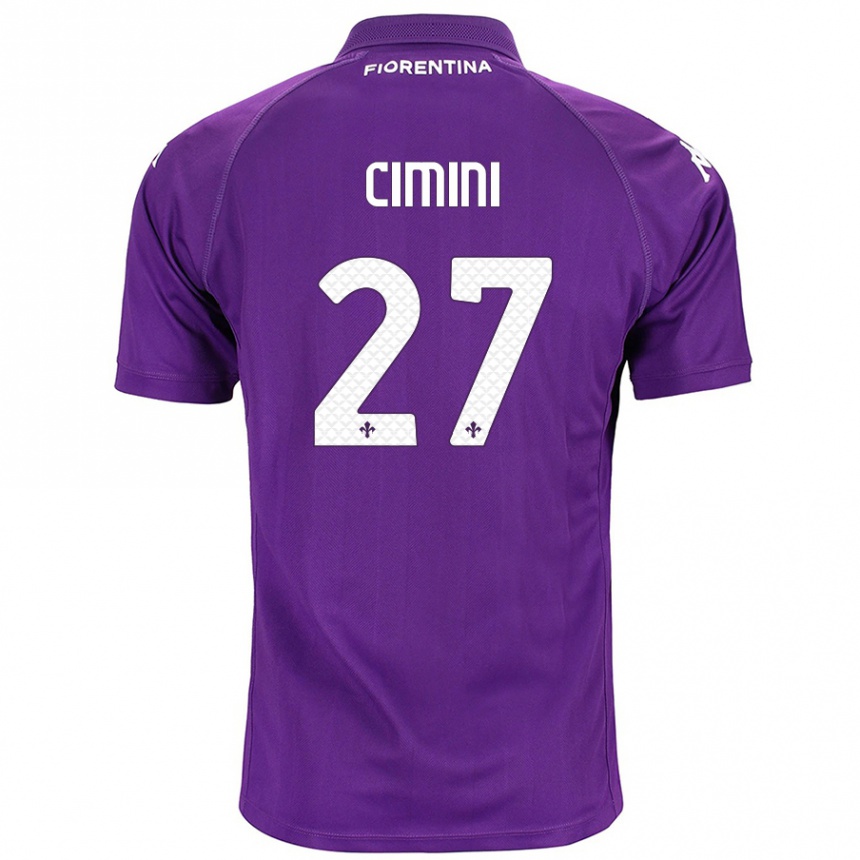 Enfant Football Maillot Linda Tucceri Cimini #27 Violet Tenues Domicile 2024/25