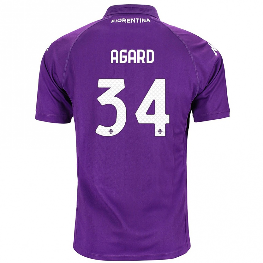 Enfant Football Maillot Laura Agard #34 Violet Tenues Domicile 2024/25