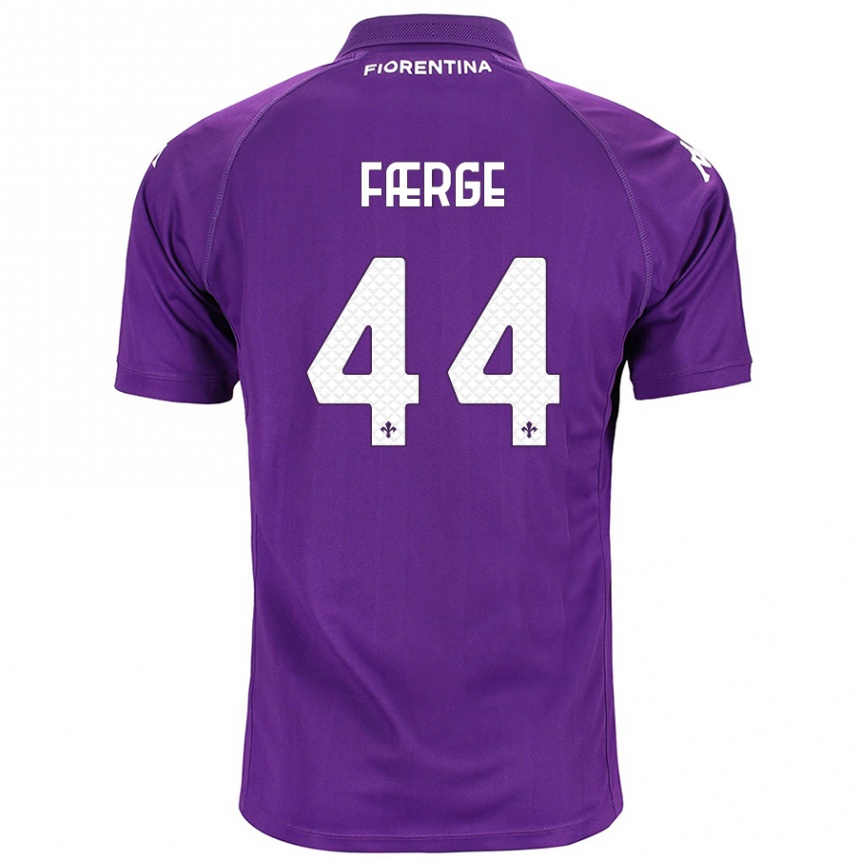 Enfant Football Maillot Emma Færge #44 Violet Tenues Domicile 2024/25